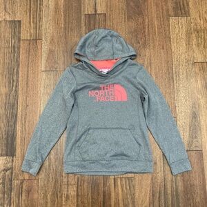 The North Face Sweater For Women Size Medium Gray Logo Hoodie Pockets Small